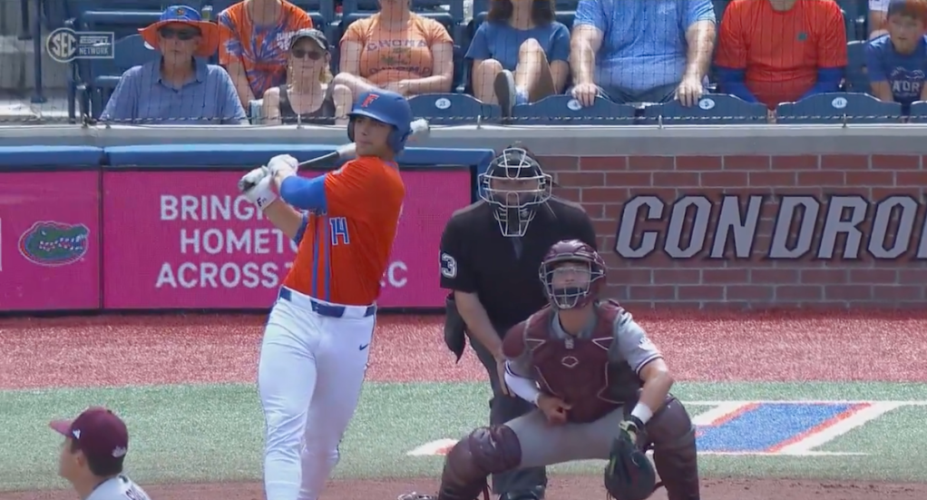 image via SEC Network+ video posted by @GatorsBB on X